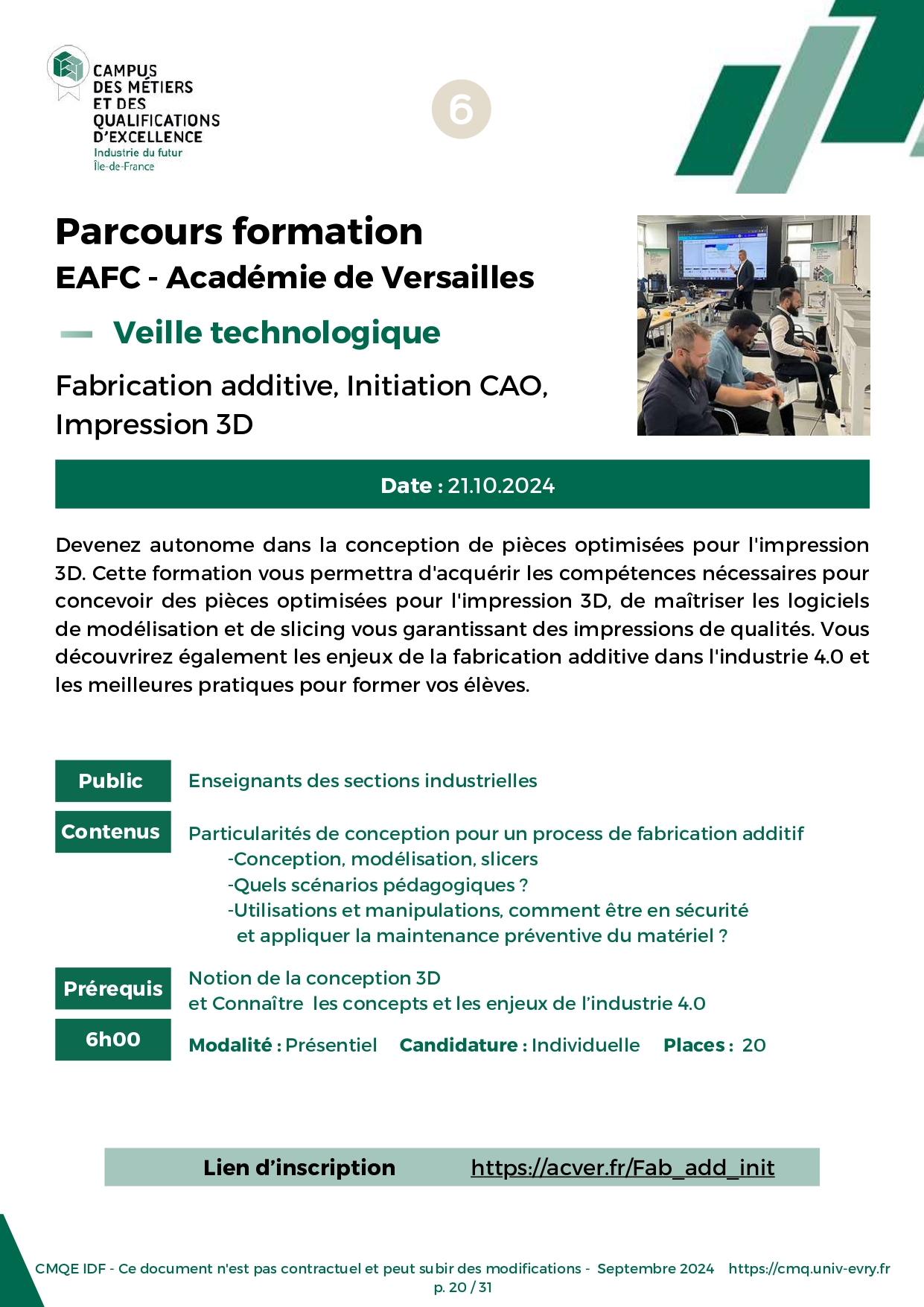 Catalogue Formation 19