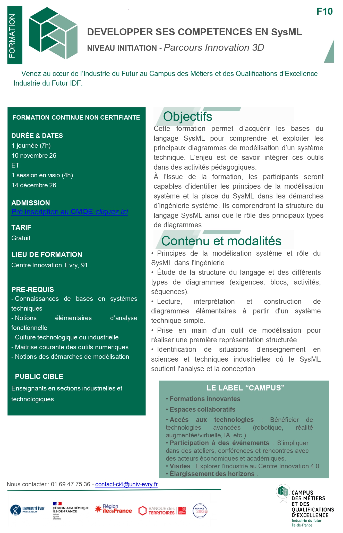 Catalogue Formation 13