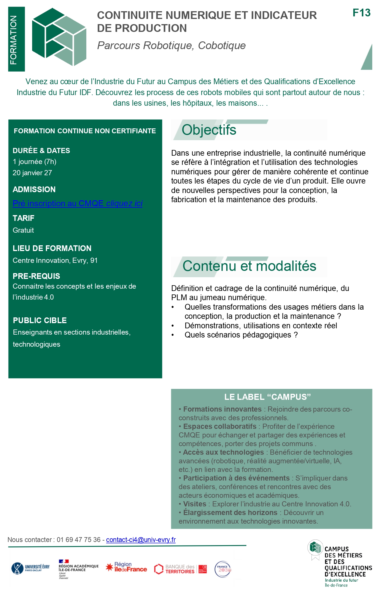 Catalogue Formation 16