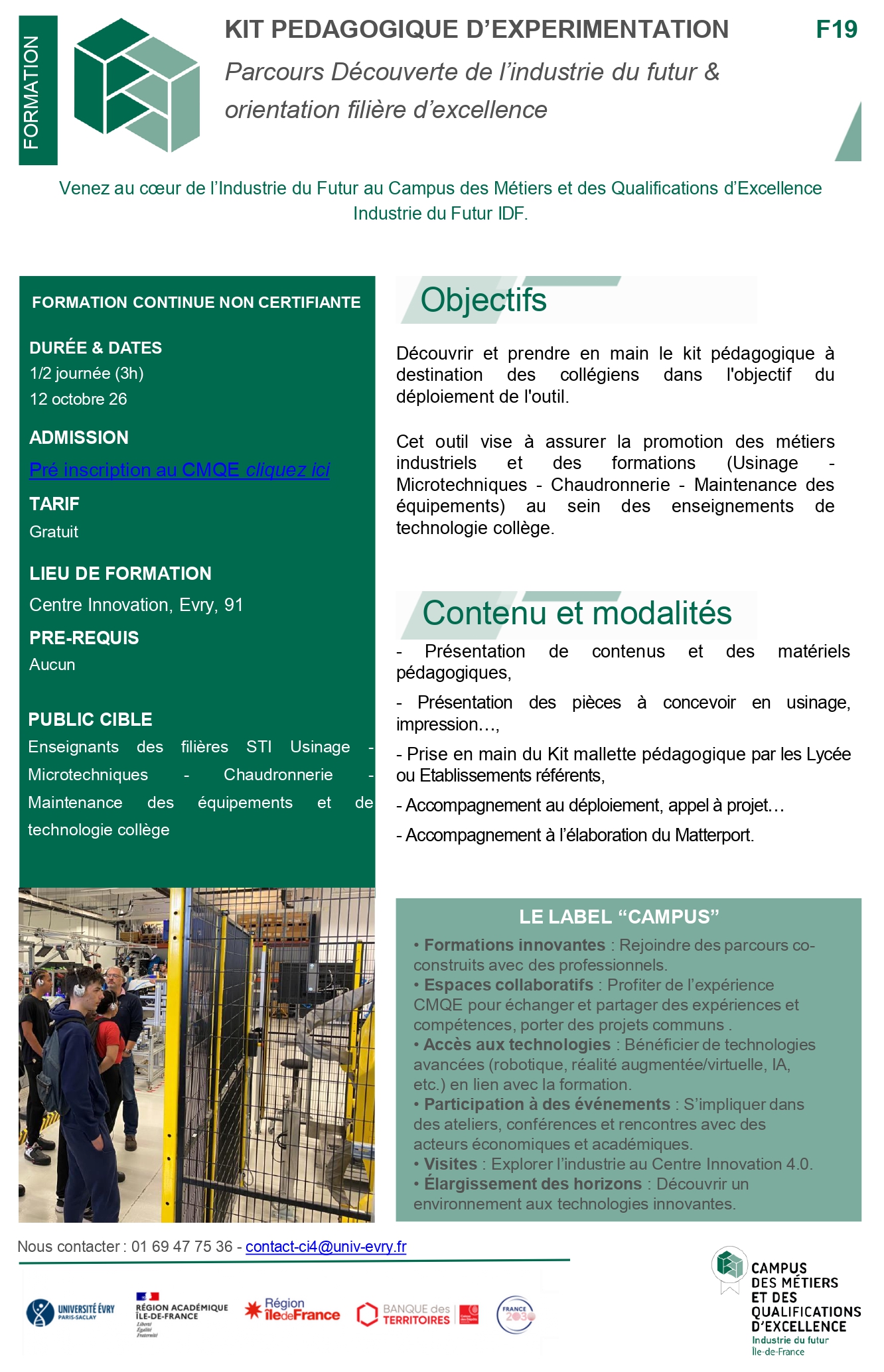 Catalogue Formation 22