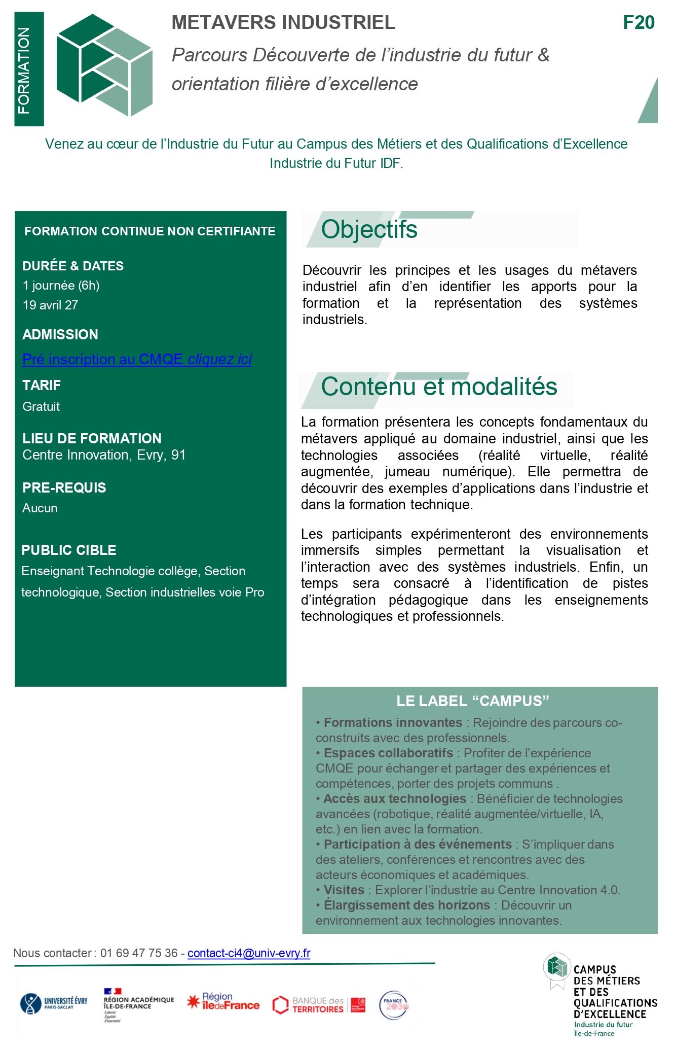 Catalogue Formation 23