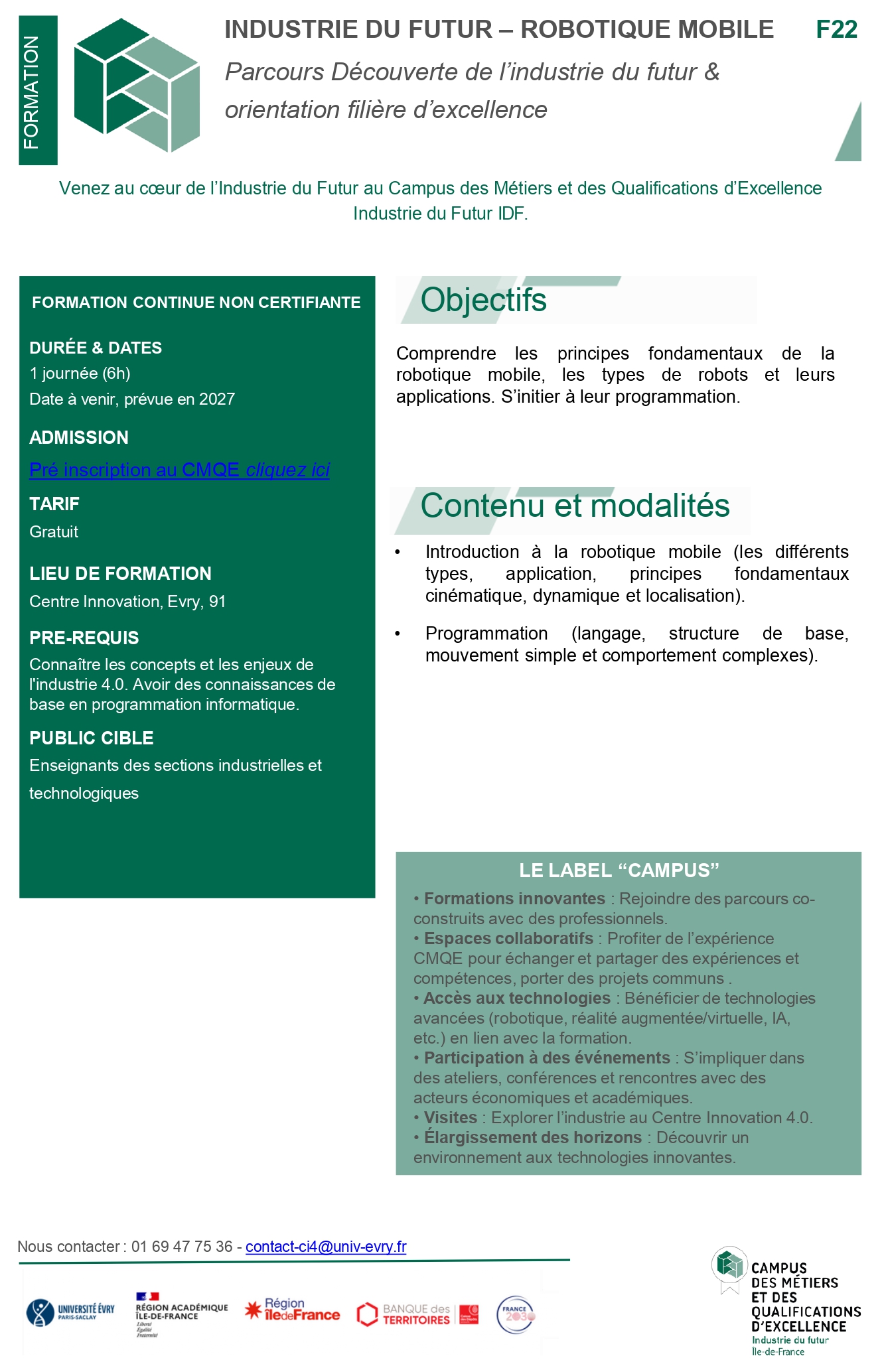 Catalogue Formation 25