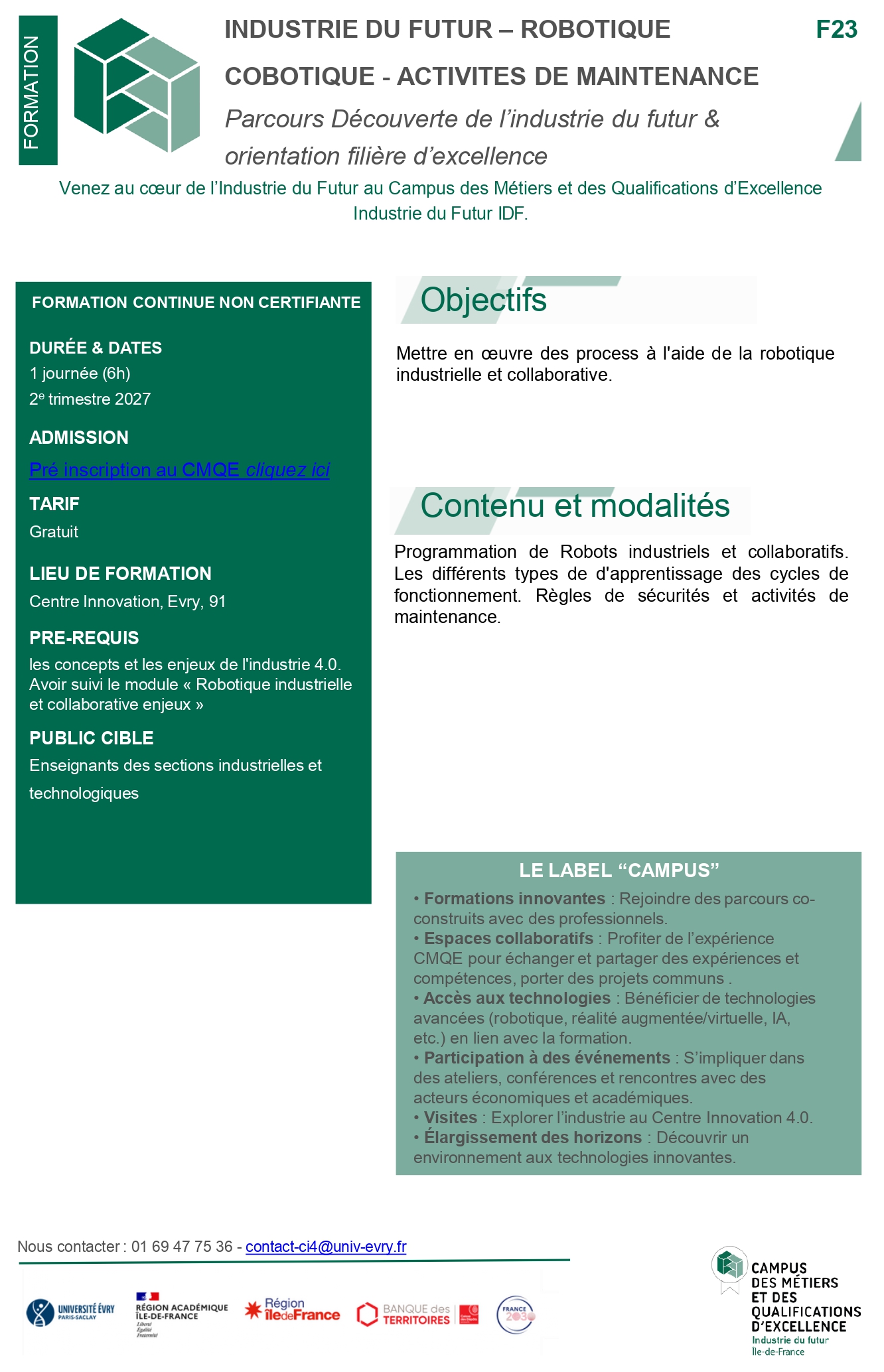 Catalogue Formation 26